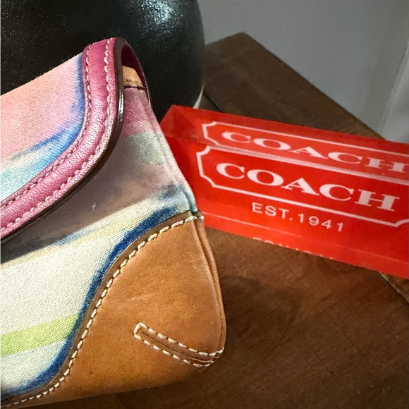 Coach SoHo Striped Wristlet